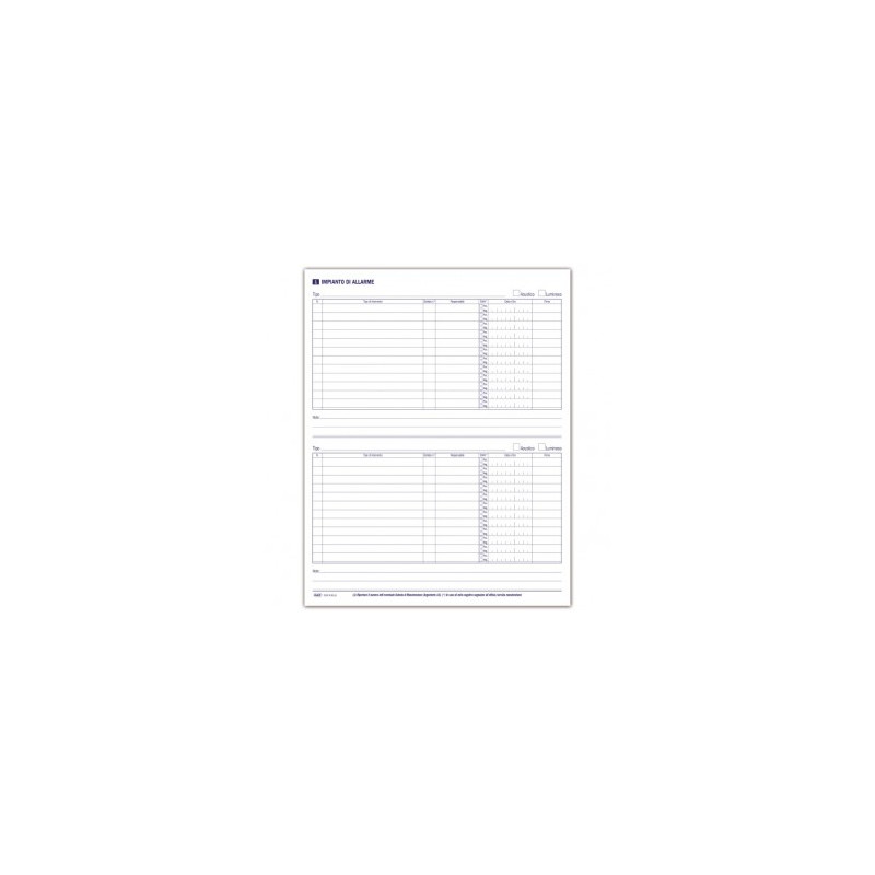 Registro della sicurezza e dei controlli per la prevenzione incendi - 48 pagine - 31x24,5 cm